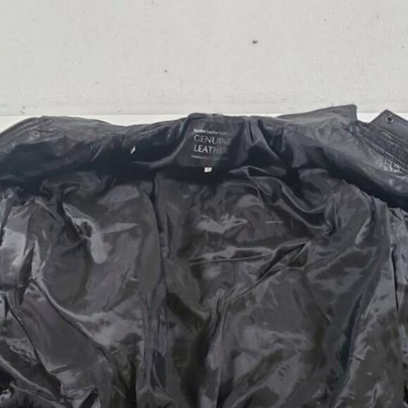 NAPOLINE NWT MENS LEATHER BOMBER JACKET. SIZE XL - Picture 6 of 14